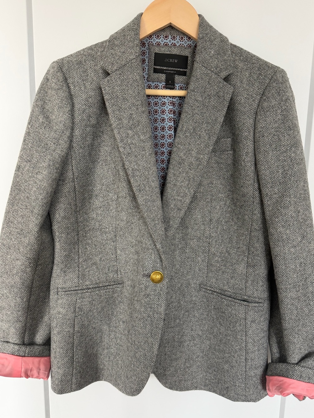 J. Crew Gray Tweed Women's Blazer Jacket